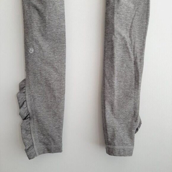 LULULEMON Speed Tight III All Luxtreme Athletic Leggings Grey Ruched Sz 6 - Picture 14 of 16